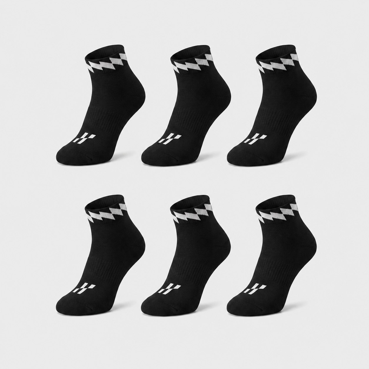 Ankle Black Stack - Pack of 6