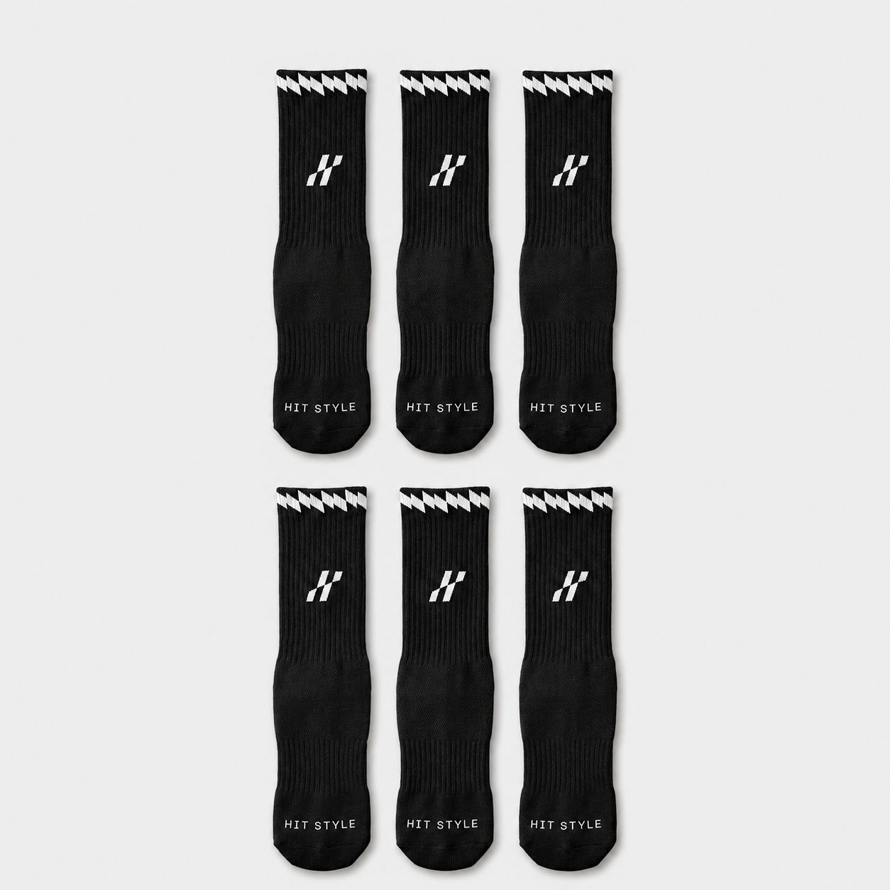 Crew Black Stack – Pack of 6
