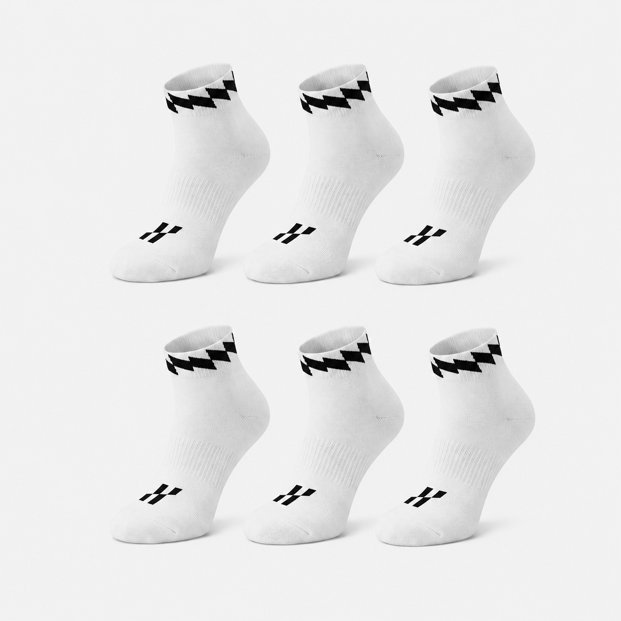 Ankle White Stack - Pack of 6