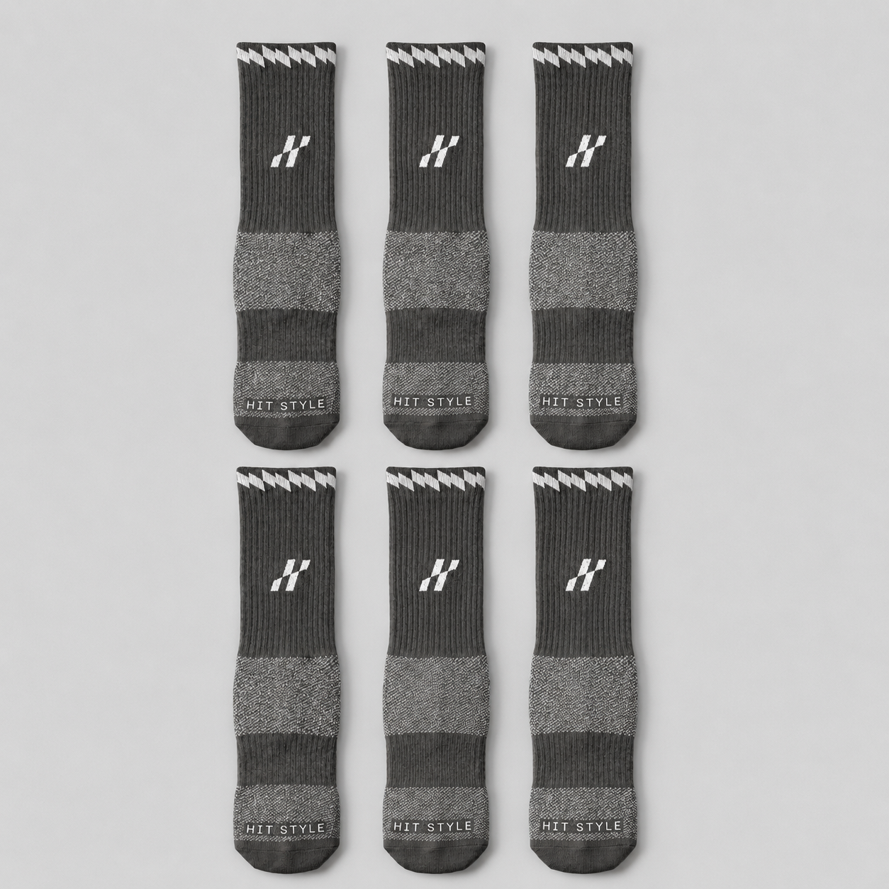 Crew Grey Stack – Pack of 6